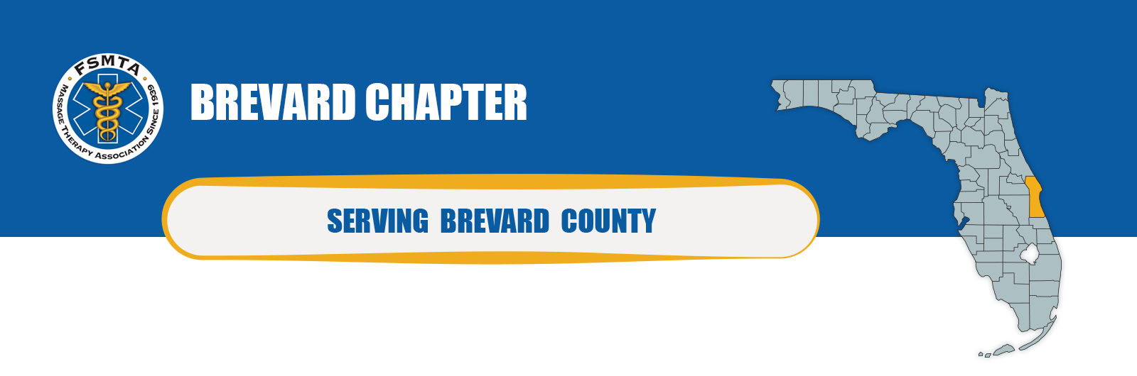 FSMTA Brevard Chapter header graphic showing a Florida map highlighting Brevard County, with the FSMTA logo